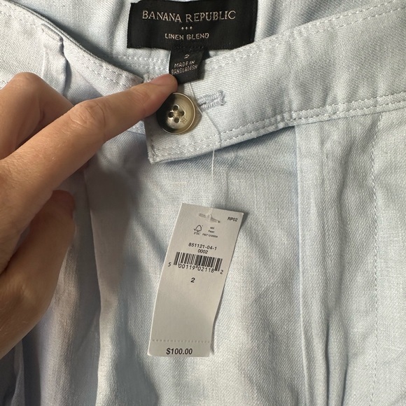 Banana Republic Factory Women’s Wide Leg Linen Blend Pants - Picture 3 of 3